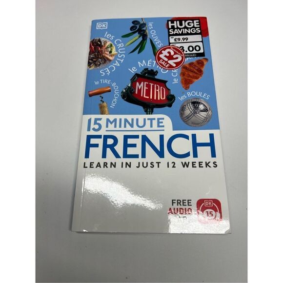 15-Minute French by DK (2018, Trade Paperback) - Picture 1 of 6